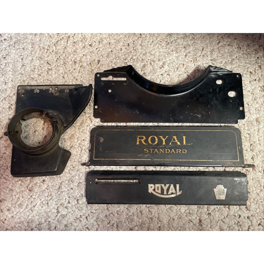 Vintage Royal Typewriter Metal Plates And Parts Lot